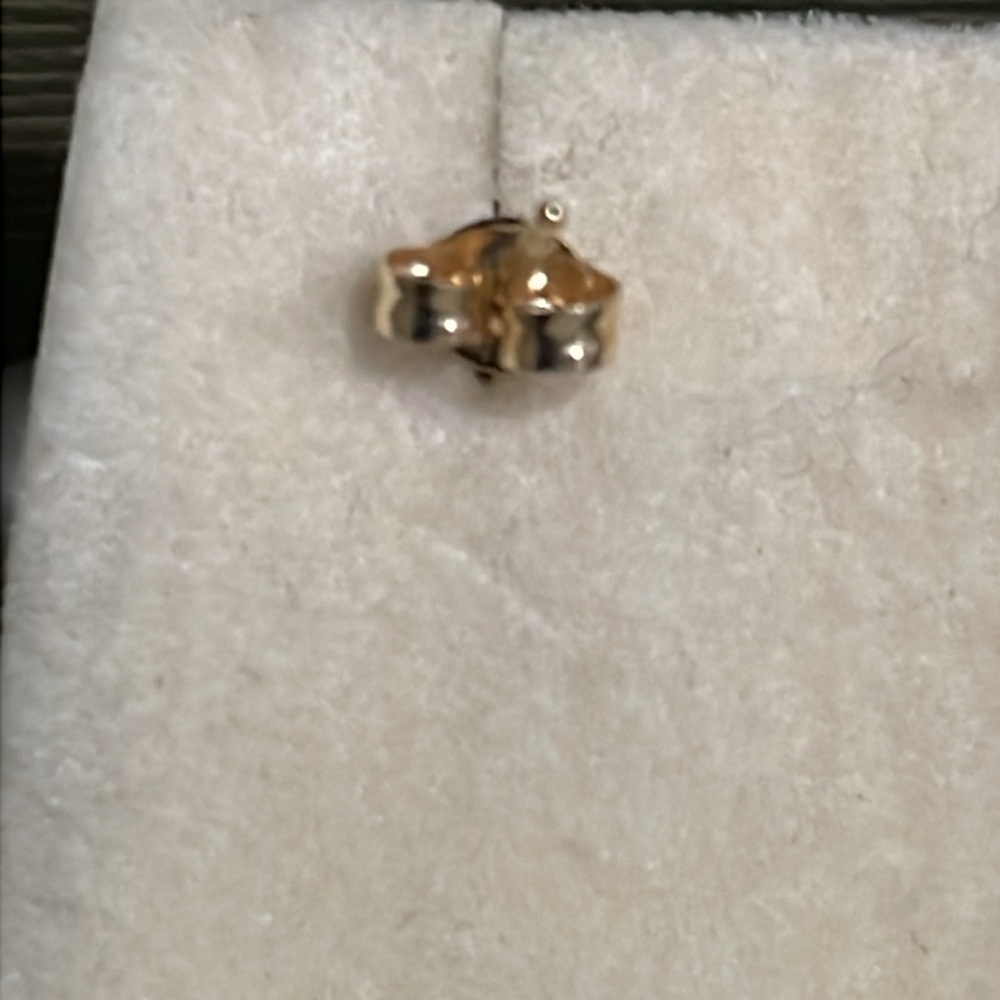 14K Yellow Gold Honora Freshwater Pearl Metallic Black Earrings NWOT - Picture 4 of 4